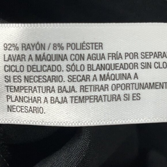 NWT A‎ New Day Women’s Black Wide Leg High Rise Trouser Rayon Pants - Size 2L - Picture 9 of 10